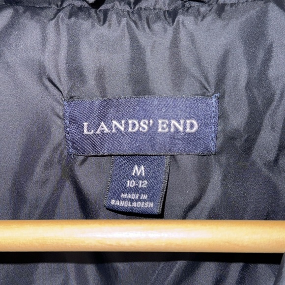 Lands End quilted black puffer vest, medium - Picture 3 of 4